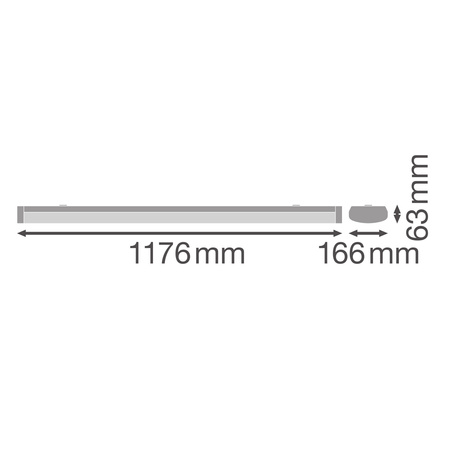 Lineárne páskové svietidlo 32W 4384lm 4000K, neutrálna biela lineárna lampa Ledvance