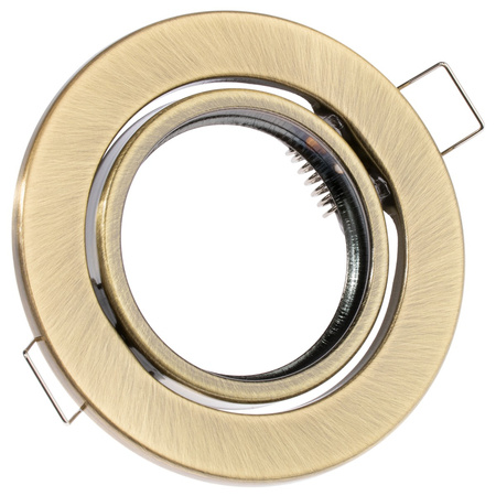 Svietidlo HALOGEN na zapustenú montáž Pohyblivé okrúhle svietidlo GU10 MR16 zo starého plechu