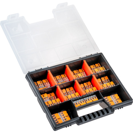 Sada 60 kusov rýchlospojok - 25x 221 2x4mm + 25x 3x4mm + 10x 5x4mm WAGO