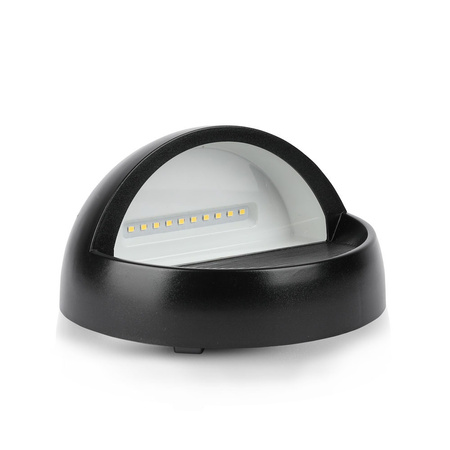 Schodiskové svietidlo LED 3W 3000K Round Black Steplight VT-1182 V-TAC