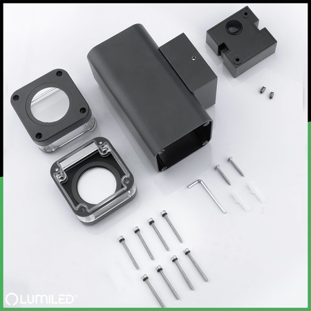 Vonkajšia záhradná lampa fasádna nástenná lampa 2x GU10 LED IP54 Upstairs Downstairs EPSILO LUMILED