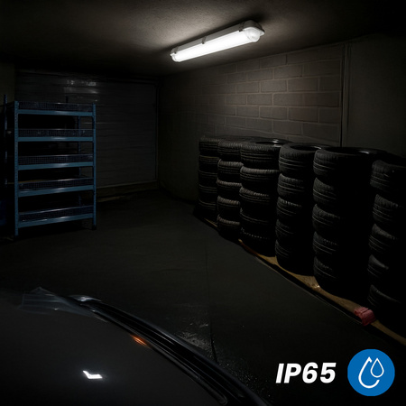 Ohňovzdorné svietidlo 60cm 2xT8 G13 IP65 + 2x LED žiarivky 9W 4000K Lumiled