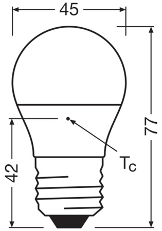 LED žiarovka P45 guľka E27 6,5W = 60W 806lm 6500K studená biela 150° STAR CLASSIC Osram