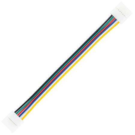 Konektor pre LED pásik 6PIN RGB+CCT nacvakávací 2-stranný s 12 mm káblom