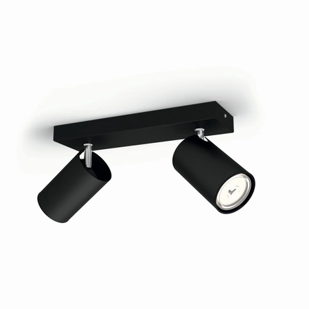 Reflektorové stropné svietidlo 2x GU10 čierne Kosipo Philips