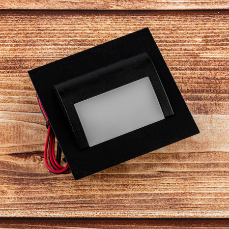 Schodiskové svietidlo DECORUS 9 LED 1,2 W čierne ProVero studená biela