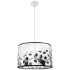 Stropné závesné svietidlo E27 Oval White Black Modern Ball Sollux