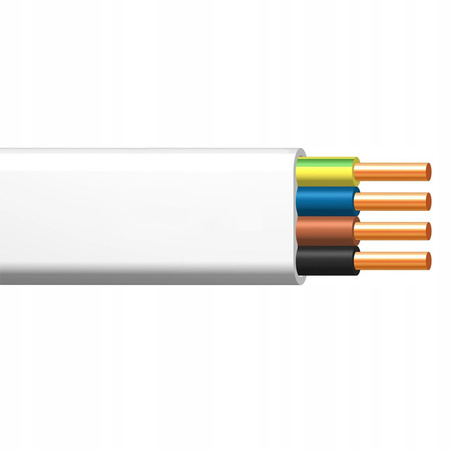 Elektrický inštalačný plochý kábel YDYp žo 450/750V 4x1,5mm 1m