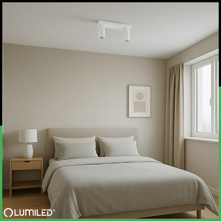 SPOT TUBA Reflektor Halogénové stropné svietidlo 2x GU10 TABULA LUMILED