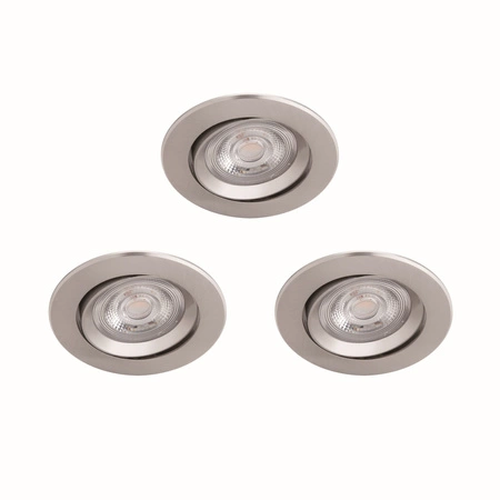 3x LED dióda na zapustenie 5W 350lm 2700K Nickel Sparkle Philips