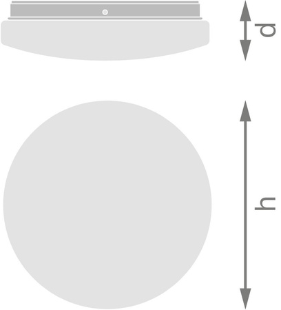 Stropný LED plafón 12W 900lm 3000K, teplá biela IP44 biely so zvukovým senzorom Strop Ledvance