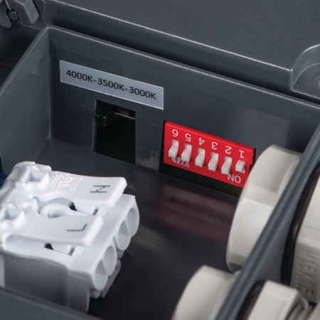 Stropné LED svietidlo Plafond so snímačom pohybu 30W 2940lm CCT IP65 Graphite BENO KANLUX