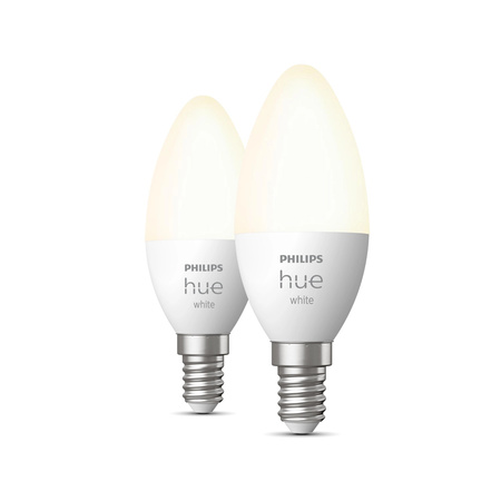 2x LED žiarovka E14 Candle B39 5,5W = 40W 470lm 2700K teplá biela White SMART Smart Bluetooth ZigBee White Philips HUE
