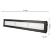 Priemyselná High Bay lineárna LED lampa 150W 16500lm 5000 Cold 110° Black IP65 Masterled