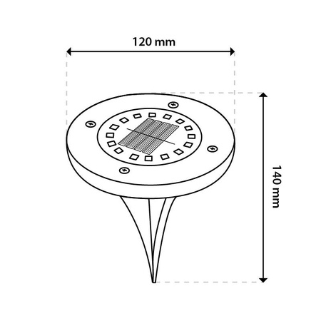 Sada 6x HELIS LED solárnych záhradných svietidiel s pohonom 4000K IP44 LUMILED