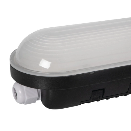 LED 38W 6080lm 4000K, neutrálna biela 110° IP65 IK08 Obdĺžnikové svietidlo na povrchovú montáž Čierna MAH Kanlux