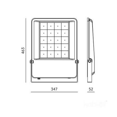 Vonkajšie LED reflektory Garden 300W 45200lm 5000K neutrálna biela 60° Stmievateľné IP65 IK08 Black US Kobi