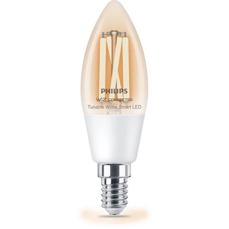 LED žiarovka E14 sviečka C35 4,9W = 40W 470lm 2700-6500K TW FILAMENT Smart SMART WiFi Bluetooth App WiZ Philips