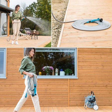 Záhradná hadica na vodu 7,5 m s pištoľou a spojkami BASIC CELLFAST