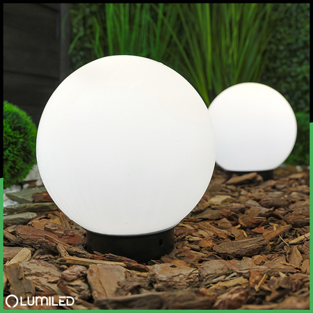 LED LUMIKULA2 20cm E27 IP65 LUMILED vonkajšie guľové záhradné svietidlo