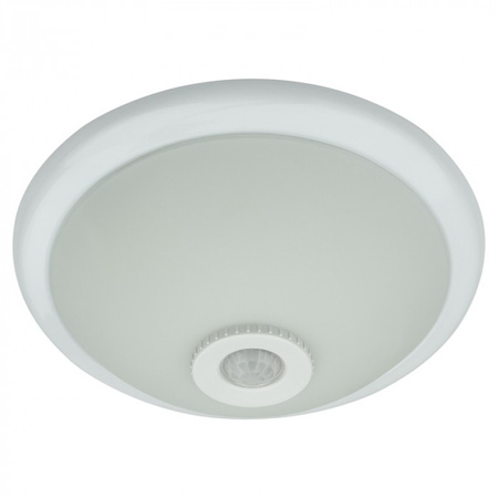 Stropné svietidlo LED Plafond 2x E27 Glass Round so senzorom pohybu a súmraku Ecolight