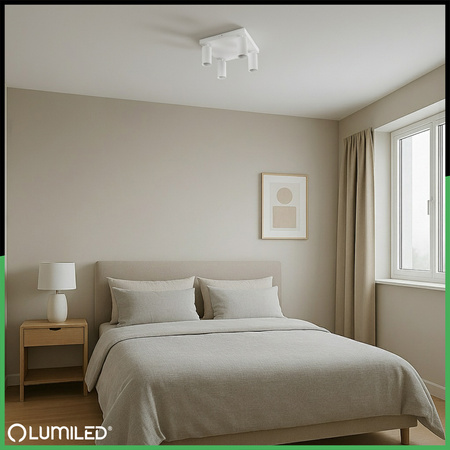 Stropné svietidlo Plafond SPOT TUBA Reflektor Halogénové svietidlo 4x GU10 TABULA LUMILED