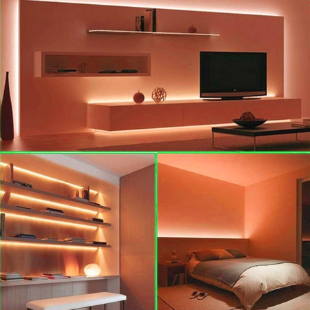 LED pásik COB 9W/m 480LED/m 12V oranžový IP20 roll 5m Ecolight