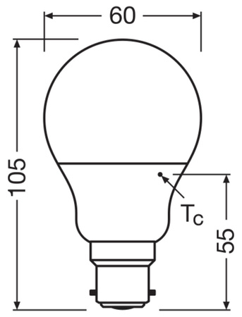 3x LED žiarovka A60 B22d 8W = 60W 806lm 4000K neutrálna biela 150° BASE Osram