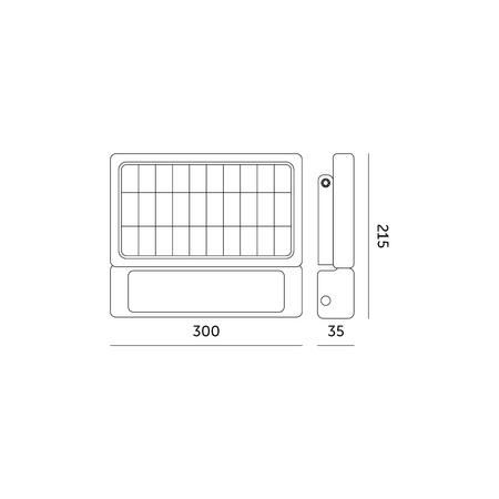 LED solárne vonkajšie záhradné reflektory 10W 1080lm 4000K neutrálna biela 90° so senzorom pohybu a súmraku IP65 čierne Mhc Kobi