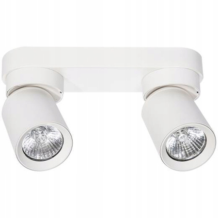 Nástenná zásuvka Povrchová lampa Pohyblivá 2x GU10 biela matná Timo Masterled