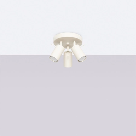 Plafónové stropné svietidlo Tuba Spot 3x GU10 Beige Ring Bittersweet Shimmer SL.1497 Sollux