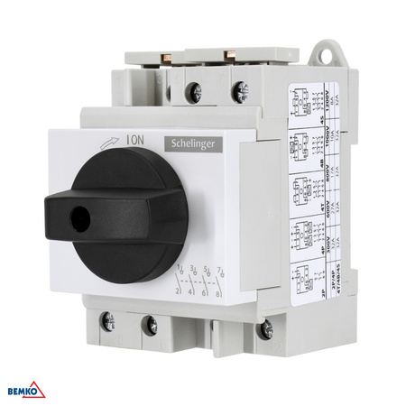 Hlavný odpojovač PV 4-pólový 1200V IP20 32A Schelinger