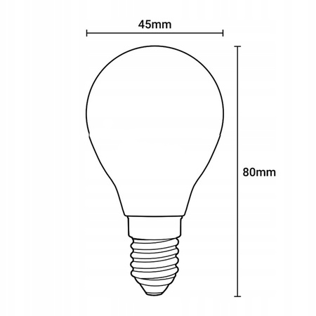LED žiarovka E14 guľka P45 7W = 60W 806lm 3000K teplá biela 360° FILAMENT LUMILED