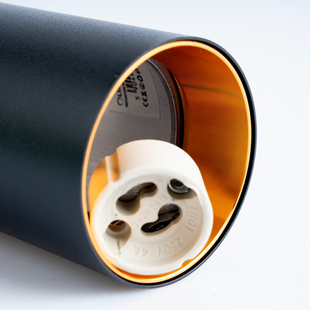 Sada osvetľovacích prípojníc 1m + 3x SAGI GU10 Black Gold LUMILED reflektor