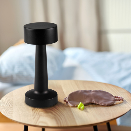 Stolná LED lampa Dekoratívna čierna stmievateľná Jednoducho Sanico Goldlux