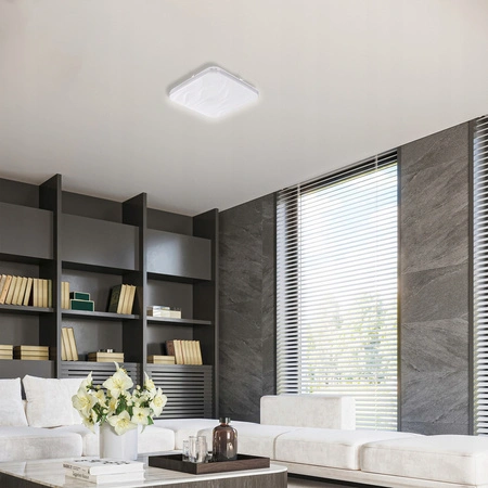 Plafond LED stropné svietidlo 24W 1680lm 3000-6500K CCT 160° stmievateľné Pilot Square White Sand Masterled