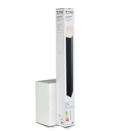 Záhradný stĺpik GU10 IP54 80 cm štvorcový čierny matný VT-7615 V-TAC