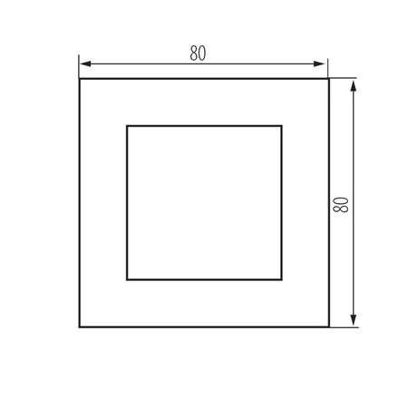 Jednoduchý horizontálny rámik na povrchovú montáž pre zásuvku biely OFFICE Kanlux