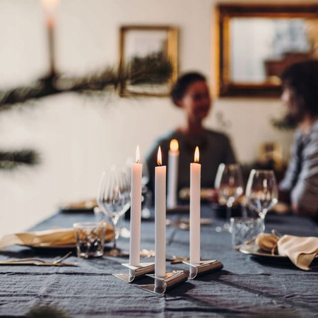 Stolová sviečka 6 ks Tradičná biela bez vône