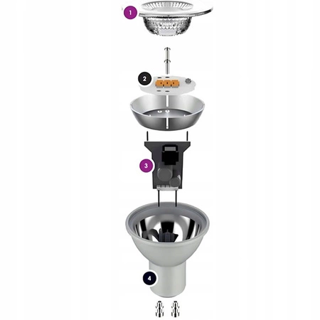 LED žiarovka PAR16 7W = 60W 575lm 4000K neutrálna biela CRI95 110° Strieborná IQ-LEDDIM Kanlux