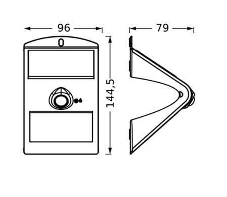 Vonkajšia solárna nástenná lampa LED 1,5 W 220 lm 4000K IP65 čierna so senzorom pohybu a súmraku Endura Ledvance