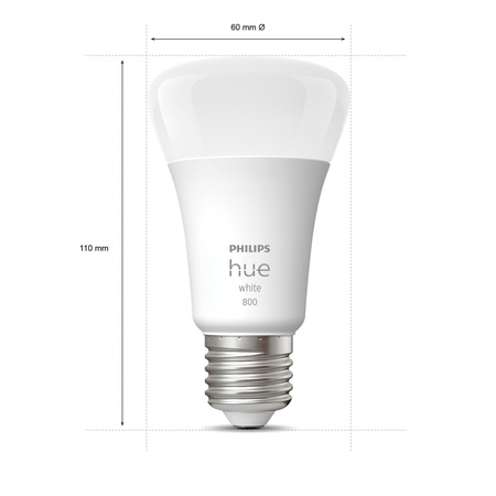 4x LED žiarovka E27 A60 9W = 60W 800lm 2700K teplá biela SMART Smart Bluetooth ZigBee White Philips HUE