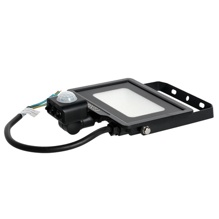 Vonkajší LED reflektor Záhrada 20W 1600lm 4000K neutrálna biela 120° so senzorom pohybu a súmraku IP65 Čierny MHC Kobi