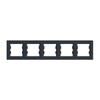 Horizontálny 5gangový rám pre 5gangový zásuvkový systém Asfora antracit