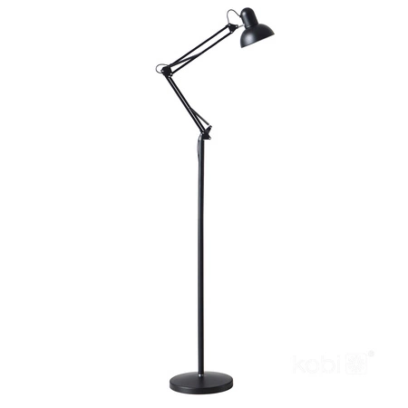 Nastaviteľná stojacia lampa Kobi E27 Black Auriq