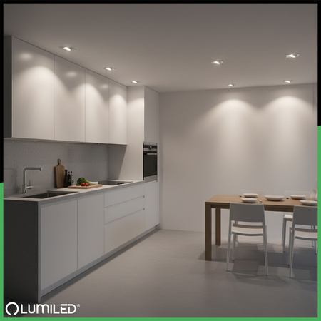 TRIX 3v1 GU10 6W 4000K Brushed Silver LUMILED štvorcové halogénové svietidlo na zapustenie