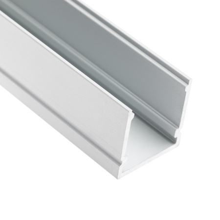 Povrchová montáž hliníkového eloxovaného profilu pre LED pásy KM38 Silver Surface 2m