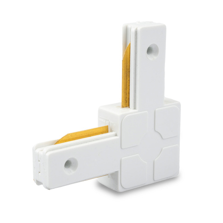 Rohový konektor biely pre jednofázové prípojnice LUMILED