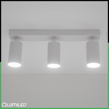 SPOT TUBA stropné svietidlo Reflektor Halogénové svietidlo 3x GU10 TABULA LUMILED