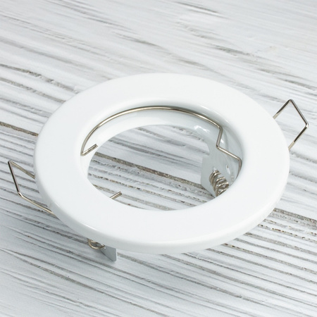 Svietidlo HALOGEN na zapustenú montáž Pevný okrúhly biely plech GU10 MR16